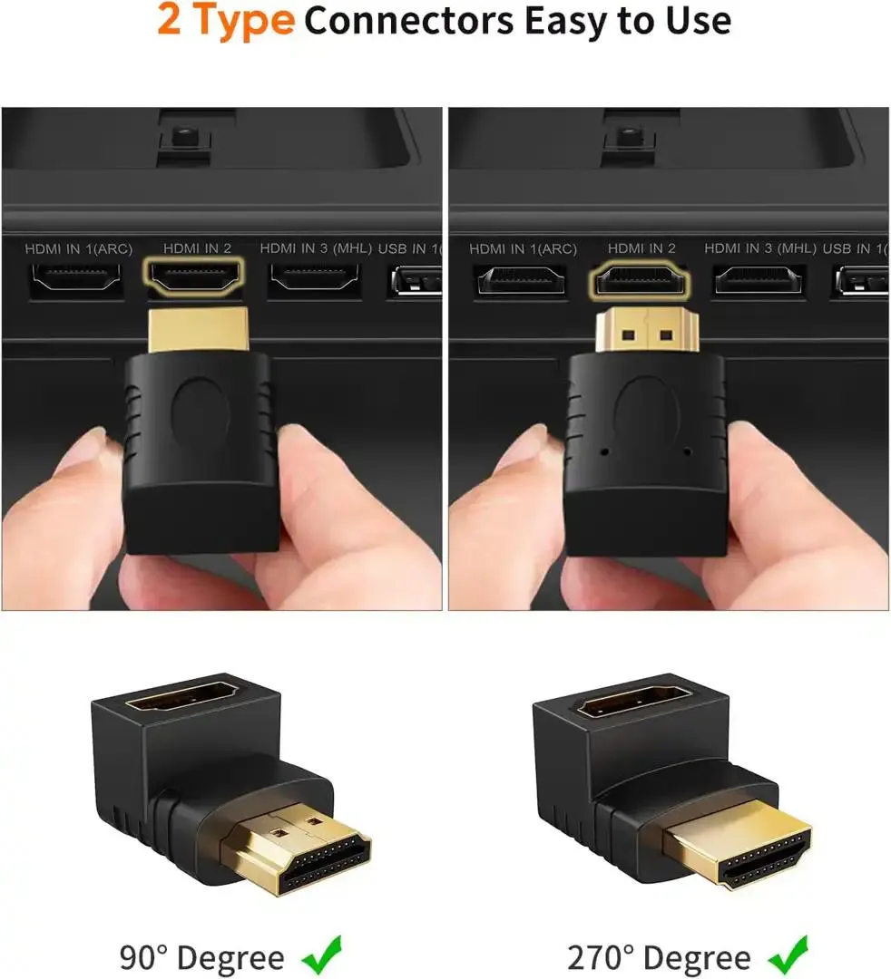 Kettz 4K HA-K2704 HDMI adapter ugaoni 270°
