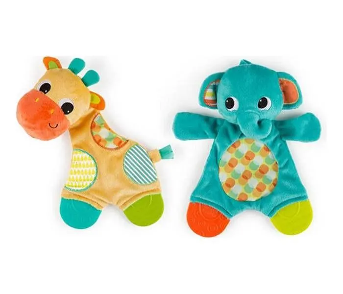 KIDS II BRIGHT STARTS ZVECKA/GLODALICA ZA BEBE - ZIRAFA I SLON 8916 SNUGGLE&TEETHE