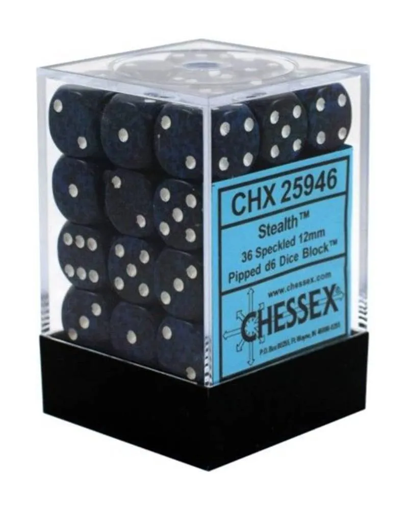 Kockice Chessex - Speckled - Stealth - Dice Block (36) 12mm