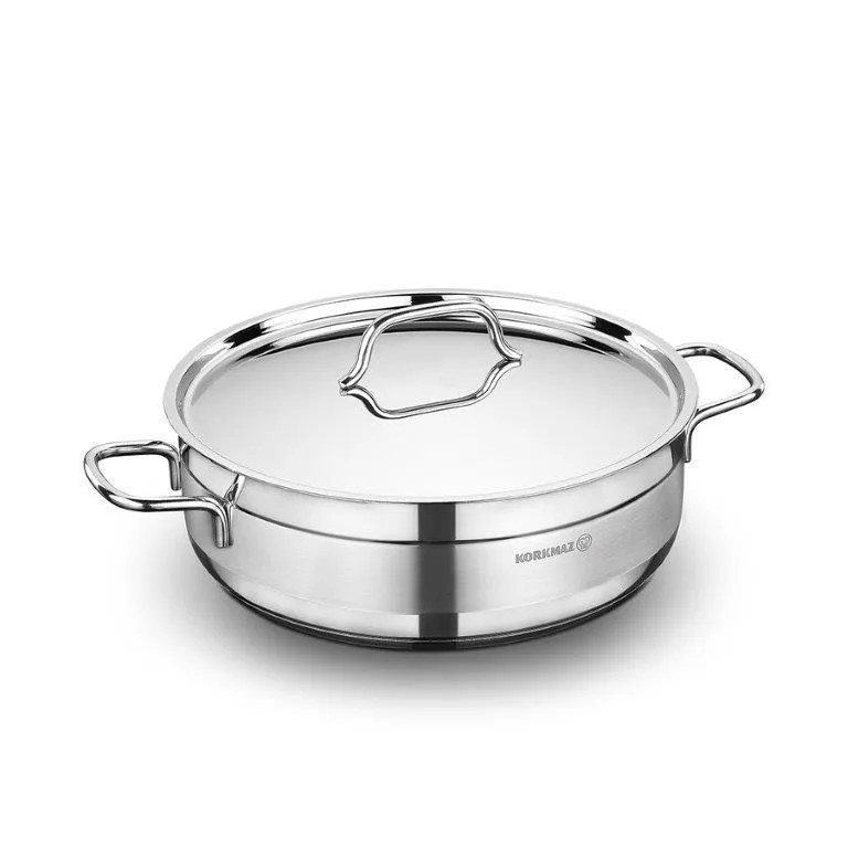 Korkmaz ďż˝erpa Alfa 28x9cm niska Inox (A1027)