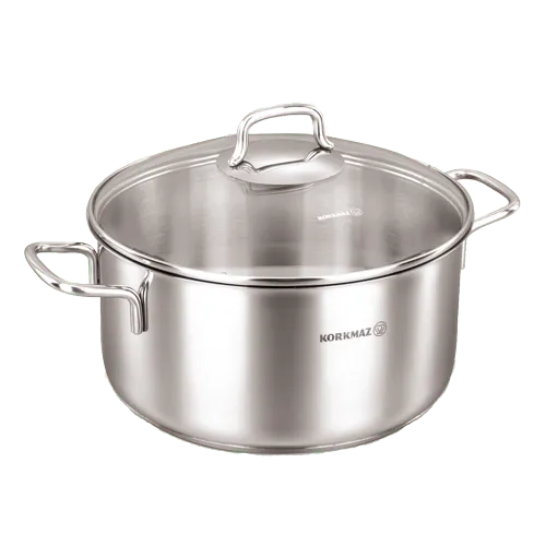 KORKMAZ Šerpa sa poklopcem Perla A1657  Nerđajući čelik 24cm 5.5 l Inox