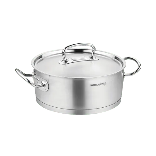 KORKMAZ Šerpa sa poklopcem Pro Line Low Casserole A1170   Nerđajući čelik 24cm 4.5 l Inox