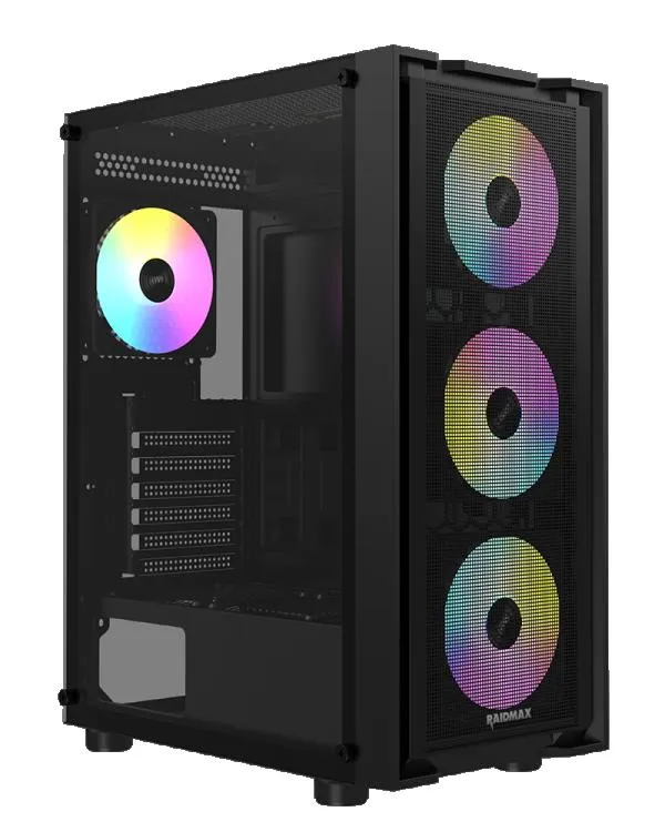 Kuciste Raidmax Vector 216 Black 4 x RGB fan/Window/650W