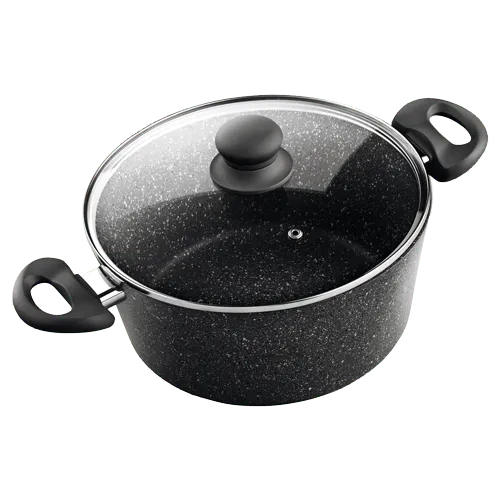 LAMART Šerpa sa poklopcem LT1139  Aluminijum 24cm 4 l Crna