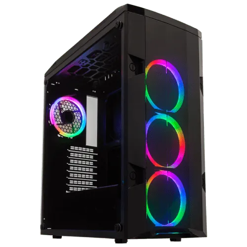LC-POWER Kućište Gaming 998B Rambot - LC-998B-ON  Midi Tower Micro-ATX Mini-ITX ATX Bez napajanja Crna