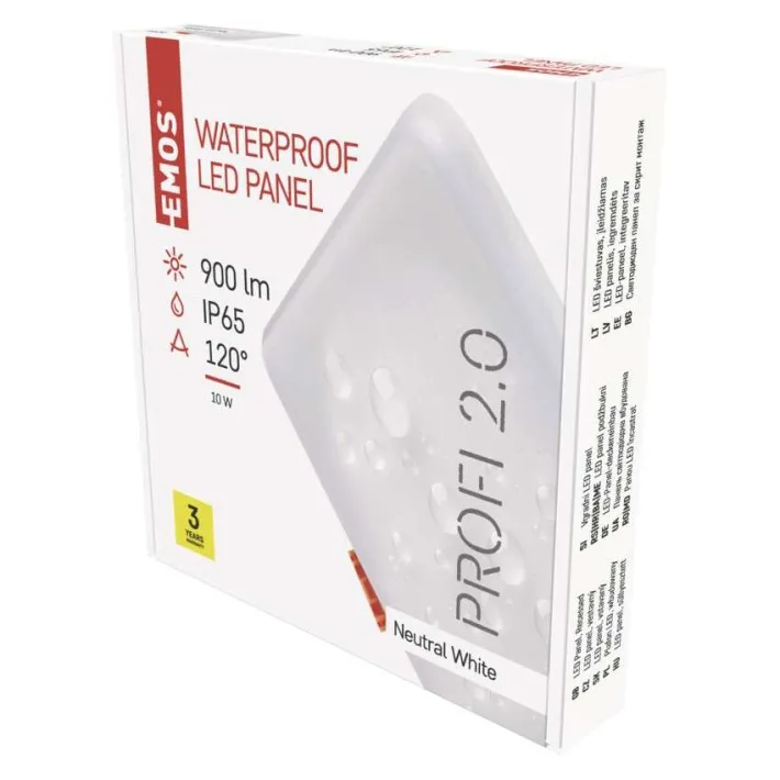 LED PANEL UGRADNI KVADRATNI EMOS EXCLUSIVE 10W NW IP65 ZV2132