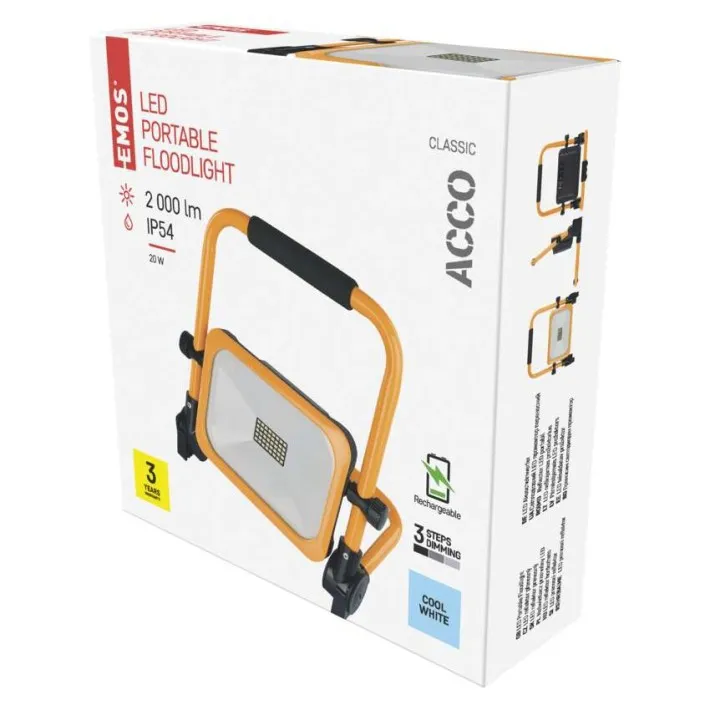Led reflektor punjivi 20W ACCO IP54 CW Emos  ZS2822