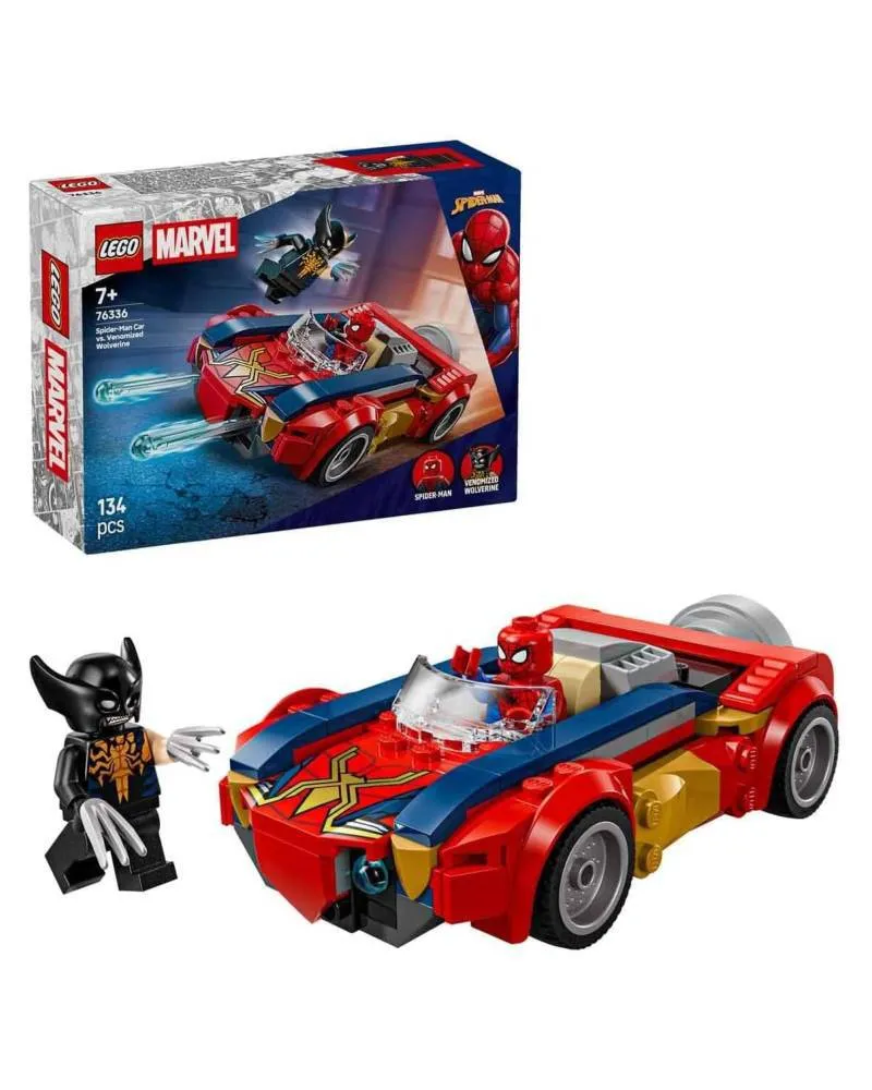 Lego Marvel - Spider-man Car Vs Venomized Wolverine