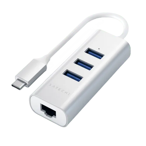 LINKOM Multiport hub - LINKOM432  3x USB-A 3.1 LAN port (RJ45) USB 3.1 - C Bela