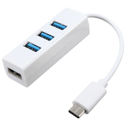 LINKOM USB hub USB C 3.1 na 4xUSB 3.0 - D001836  4 x USB-A 3.0   USB 3.1 - C Bela