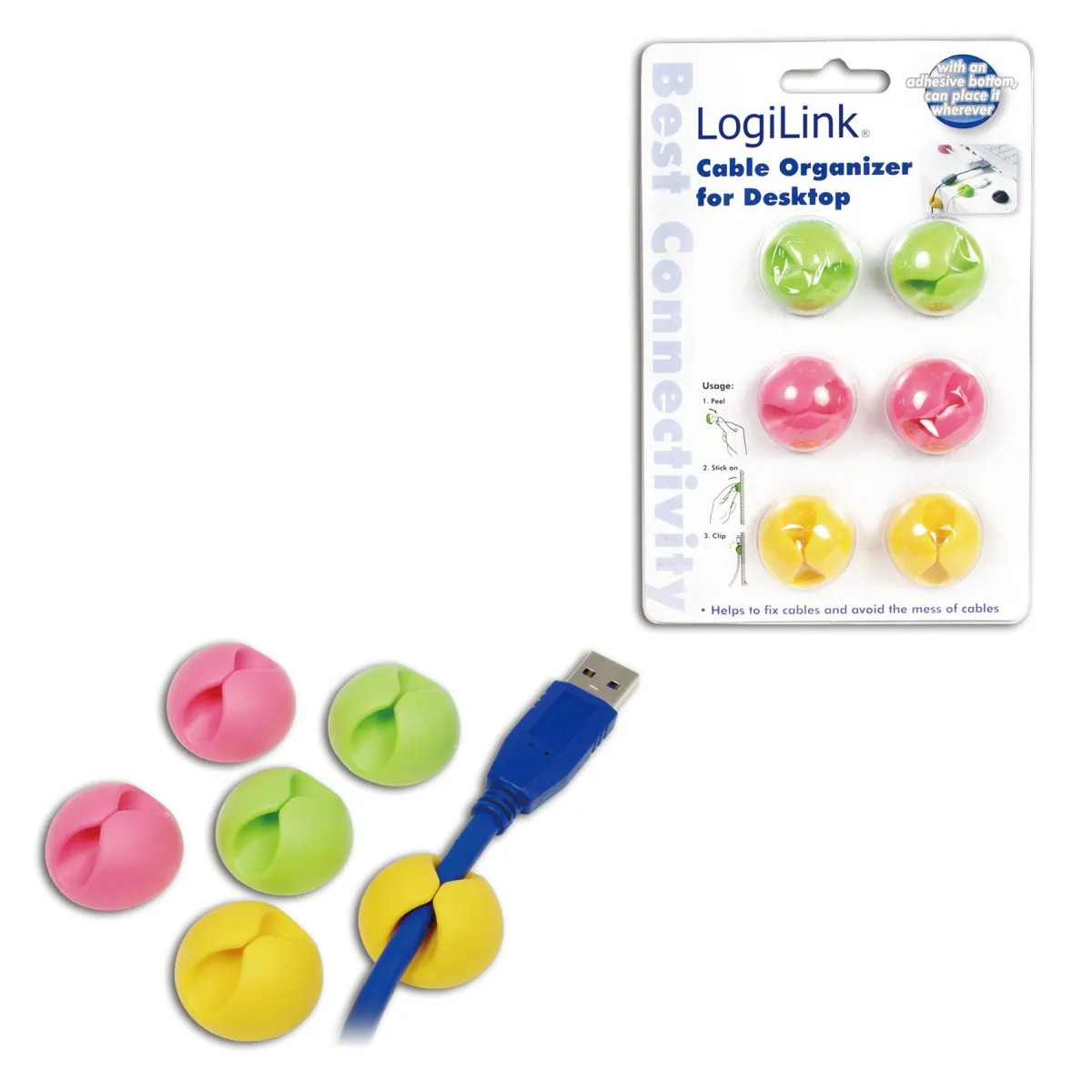 LOGILINK Držač za kabl 6 kom