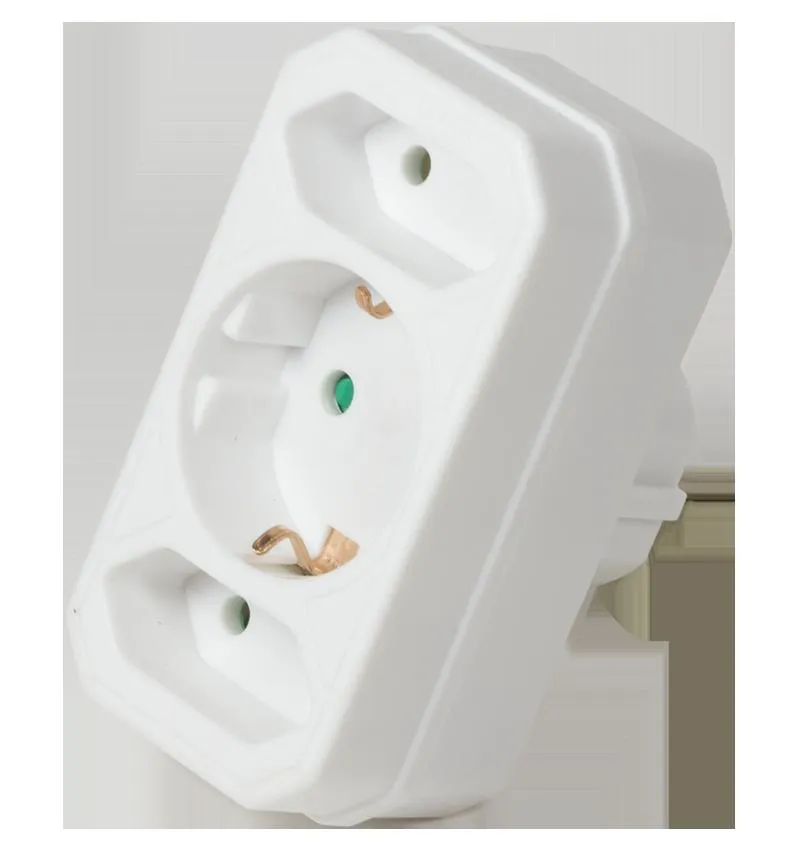 Logilink šuko adapter - lopov  2x CEE 7/16 + 1x CEE 7/3