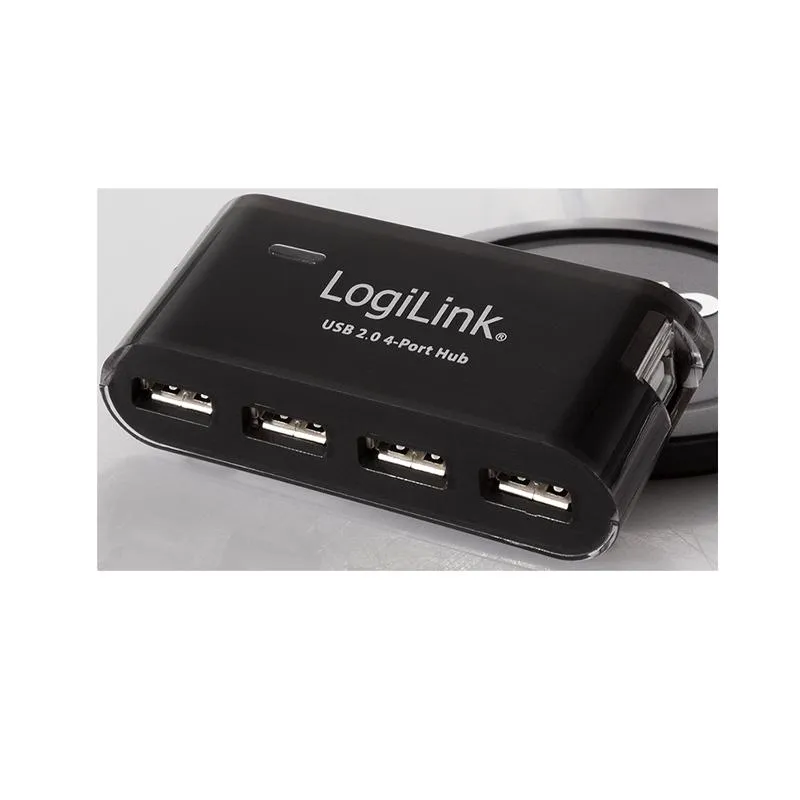 LogiLink USB 2.0 HUB 4-Port crni sa napajanjem