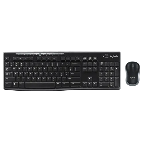 LOGITECH Bežična tastatura i miš MK270 (Crna) 920-004532  USB nano prijemnik Membranski tasteri SRB (YU) Alkalna baterija