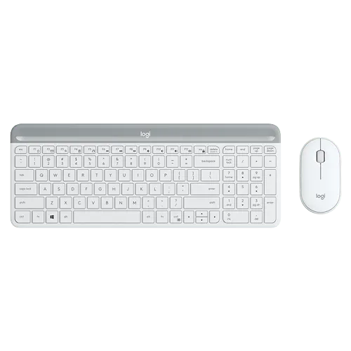 LOGITECH Bežična tastatura i miš MK470 SLIM WIRELESS COMBO (Bela) 920-009203  USB nano prijemnik Membranski tasteri EN (US) Alkalna baterija