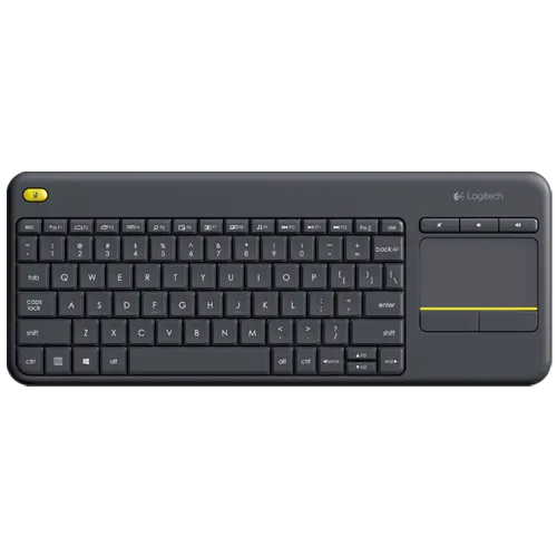 LOGITECH Bežična tastatura K400 PLUS (Crna) 920-007145  USB nano prijemnik Membranski tasteri EN (US) Alkalna baterija