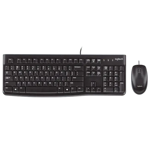LOGITECH Žična tastatura i miš MK120 (Crna) 920-002586  USB Membranski tasteri EN (US)