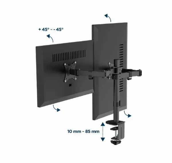 MA-D2-03 * Gembird Podesivi dupli stoni drzac za monitor tilt 17-32 max.2x9kg (1972)