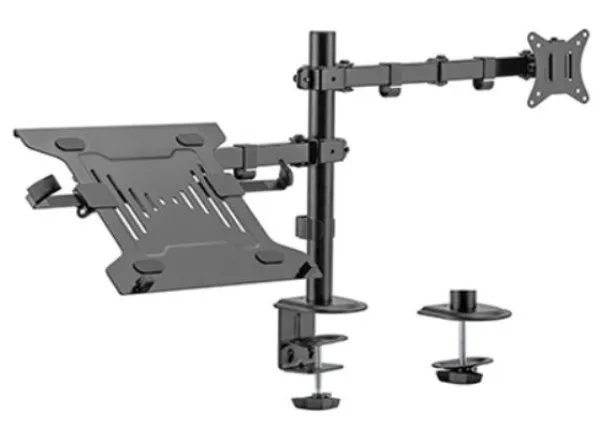MA-DA-03 Gembird Podesivi stoni drzac za monitor tilt 17-32 max.9kg + nosac za laptop