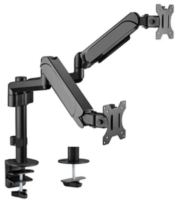 MA-DA2P-01 Gembird Podesivi dupli stoni drzac za monitor tilt17-32 max.2x9kg