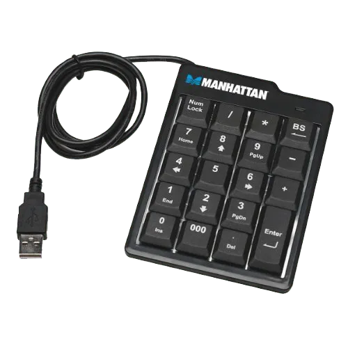 MANHATTAN Numerička tastatura - 0538088  18 tastera USB Crna