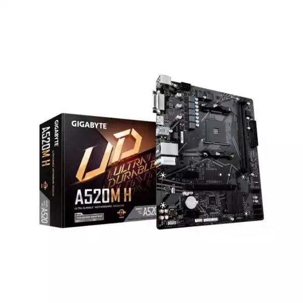 Matična ploča AM4 Gigabyte A520M H RGB  DVI/HDMI/M.2