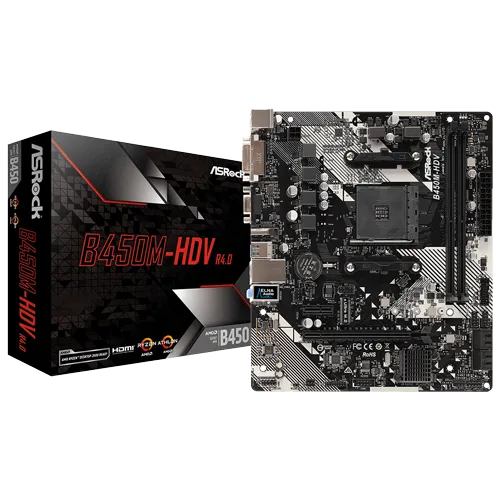 Matična ploča ASRock B450M-HDV R4.0  AMD AM4 Micro ATX