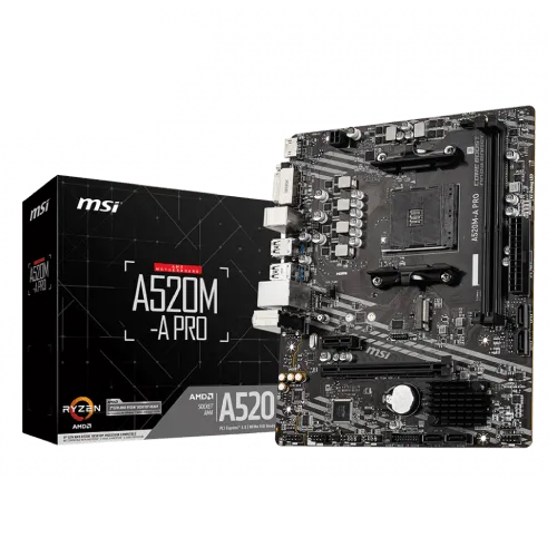 Matična ploča MSI A520M-A PRO  AMD AMD® AM4 AMD® A520 Micro ATX