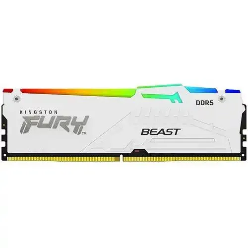 Memorija DDR5 16GB 5600MHz FURY Beast White RGB KF556C40BWA-16