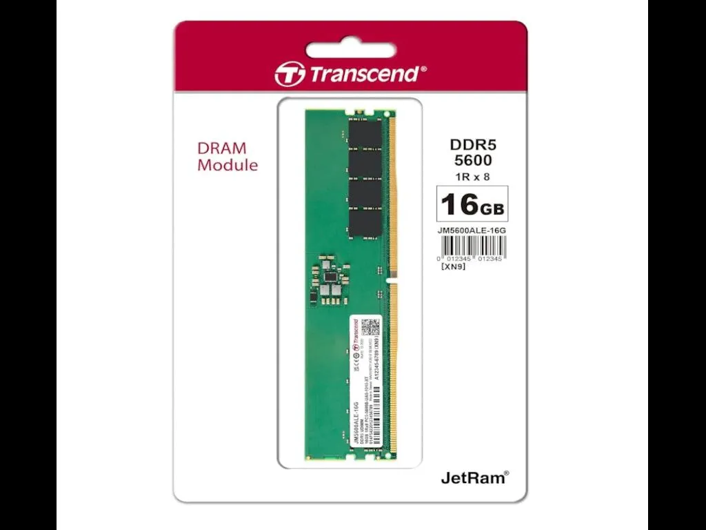 Memorija TRANSCEND 16GB/DIMM/DDR5/5600MHz/CL46/crna