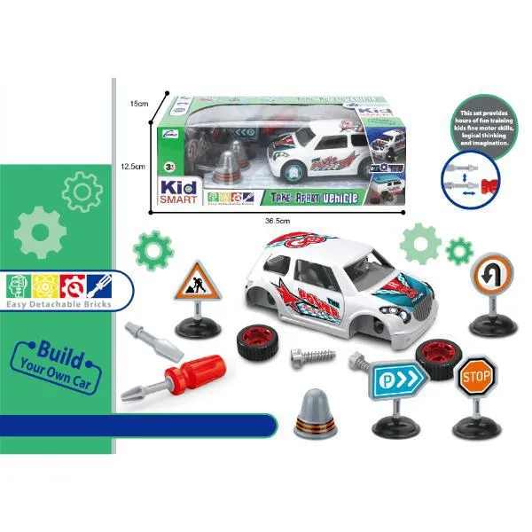 MERX IGRAČKA SASTAVI TRKAČKI AUTOMOBIL BELI