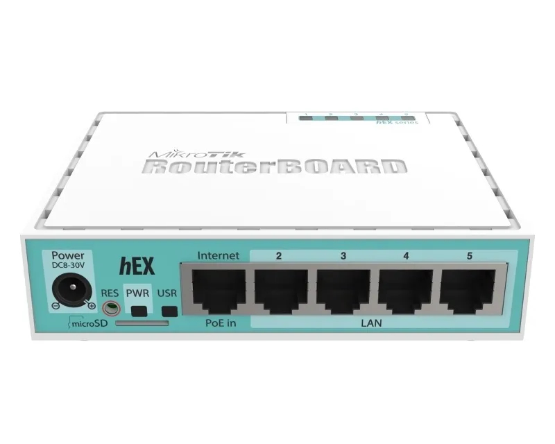 MikroTik ruter (RB750Gr3) heX L4 ruter
