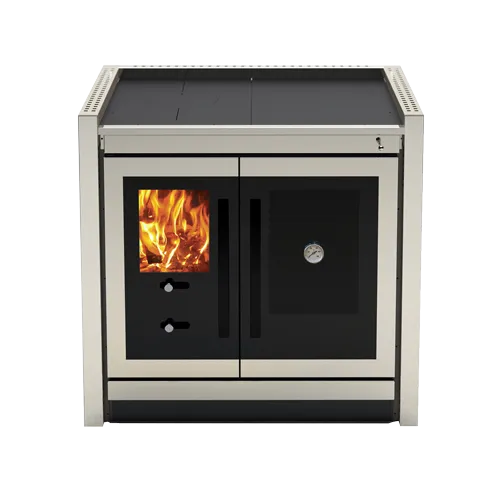 MILAN BLAGOJEVIĆ Ugradni šporet na čvrsto gorivo MBS STRONG - Inox  Standardni 10 kW Drvo/7.5 kW Ugalj Pozadi Drvo/Ugalj