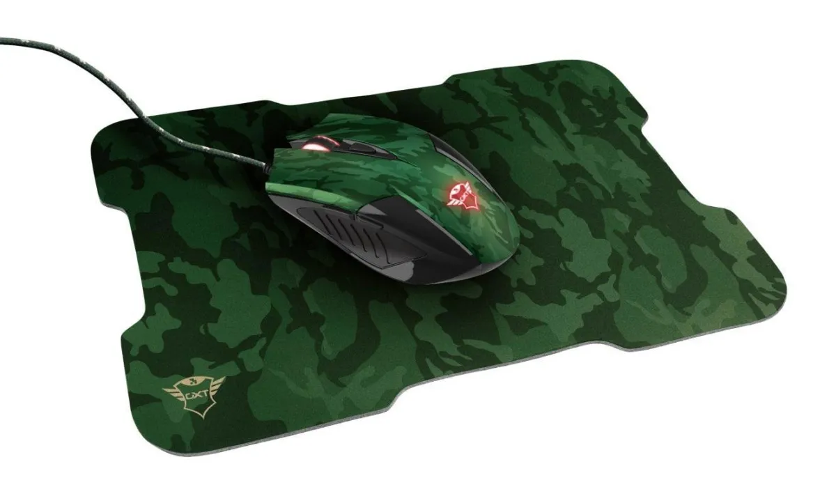 Miš+podloga TRUST GXT 781 Rixa /Camo/Gaming/zelena