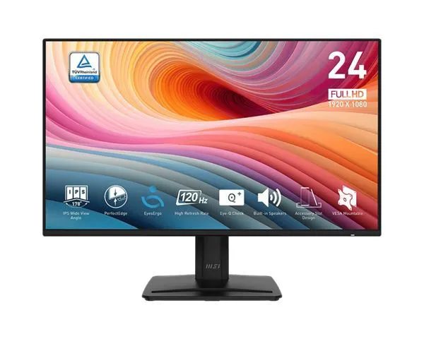 Monitor 24 MSI PRO MP242A E2 IPS FHD120Hz1msHDMIDPVGA