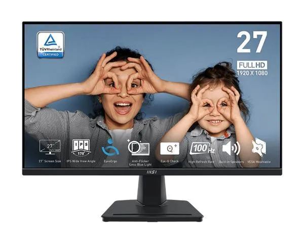 Monitor 27 MSI PRO MP275 FHD IPS 100Hz 1ms HDMI VGA