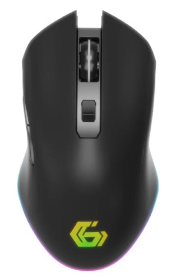 MUSGW-6BL-02 Gembird Punjivi bežieni RGB gaming miš sa 6 tastera Firebolt 129mm crni