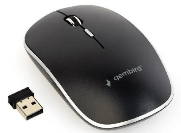 MUSW-4B-01 Gembird Bezicni mis 24GHz opticki USB 800-1600Dpi black 115mm visina-30mm fok