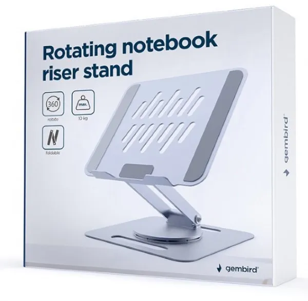 NBS-DR1-01 Gembird Rotirajuce postolje za laptop 156 max.1kg spacegrey