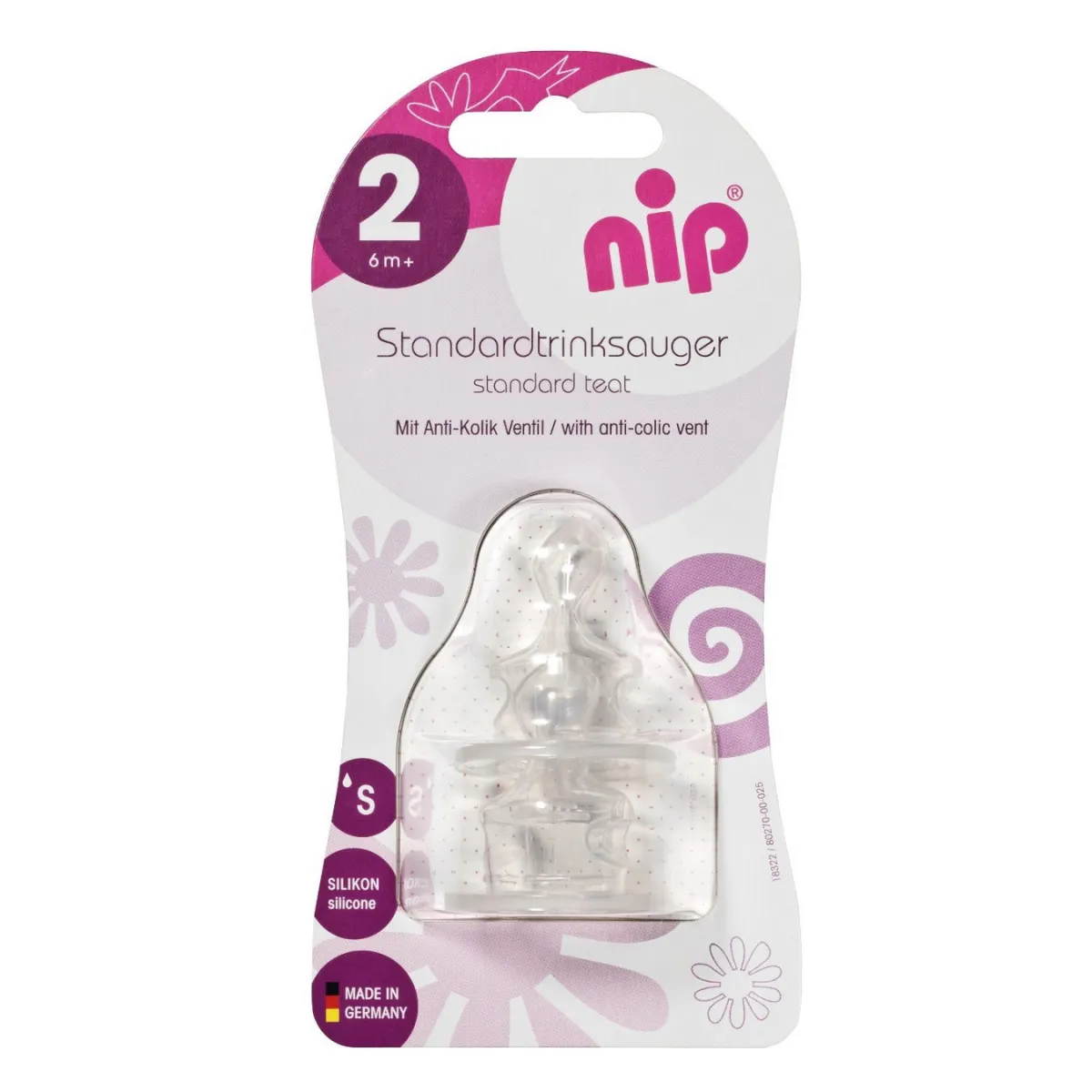 NIP CUCLA VENTILOM PROTIV GRČEVA SILIKON 2S 2KOM