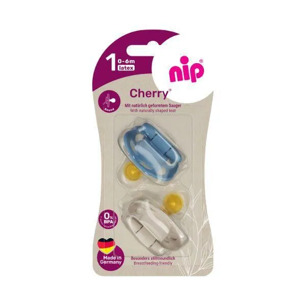 NIP LAŽA VIŠNJICA KAUČUK 0-6M 2 KOM MIX