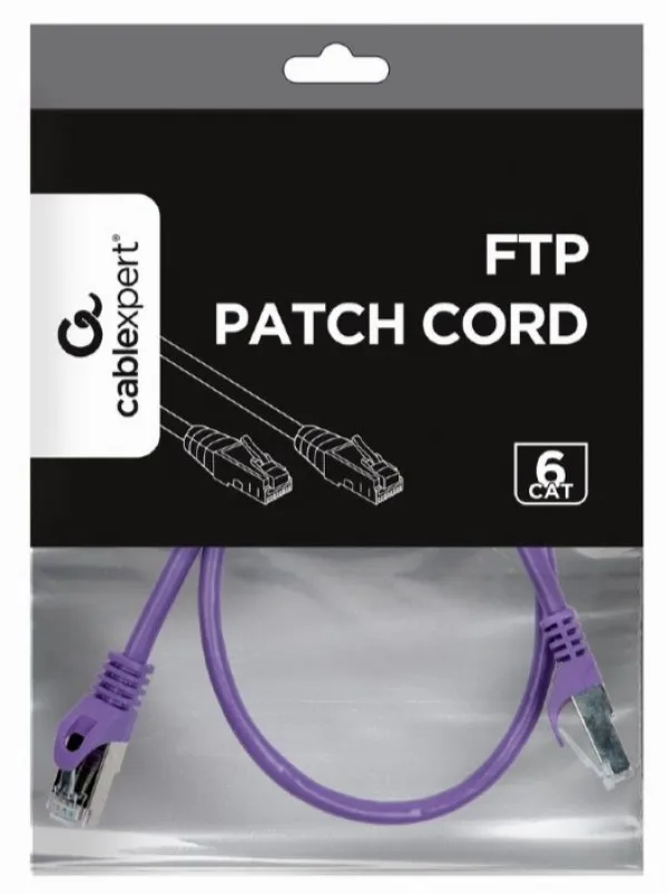 PP6-0.5M/V Gembird Mrezni kabl CAT6 FTP Patch cord 0.5m purple