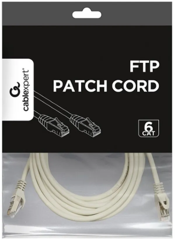 PP6-5M/W Gembird Mrezni kabl CAT6 FTP Patch cord 5m Beli