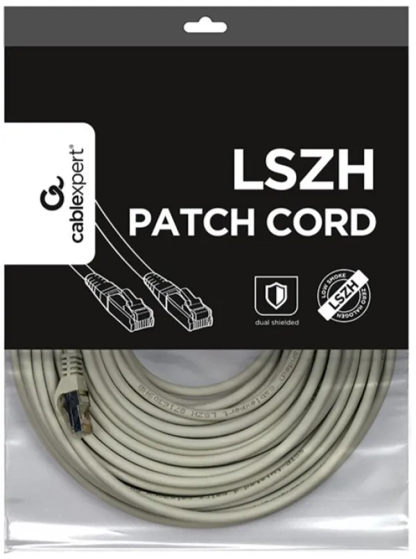 PP6A-LSZHCU-25M Gembird Mrezni kabl SFTP CAT.6A BAKARNI LSZH Patch cord 25m Grey