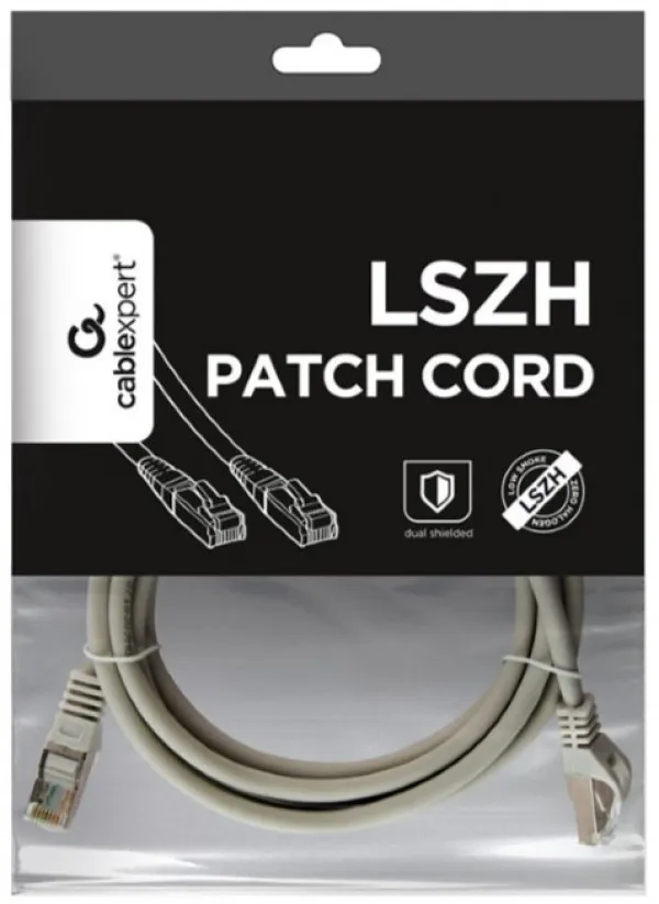 PP6A-LSZHCU-2M Gembird Mrezni kabl SFTP CAT.6A BAKARNI LSZH Patch cord 2m Grey