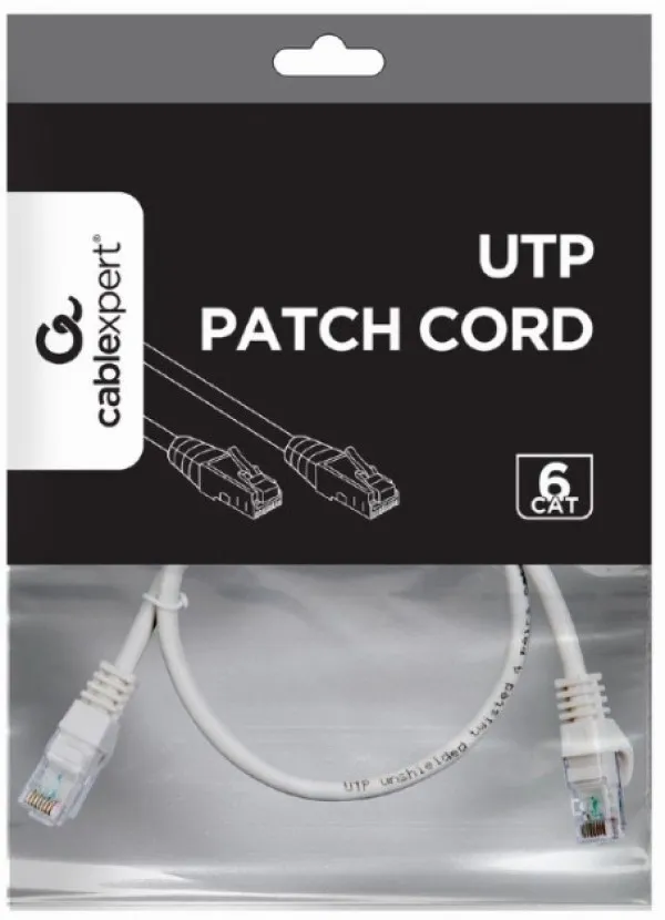 PP6U-CU-0.5M Gembird Mrezni kabl CAT6 BAKARNI UTP Patch cord 0.5m grey