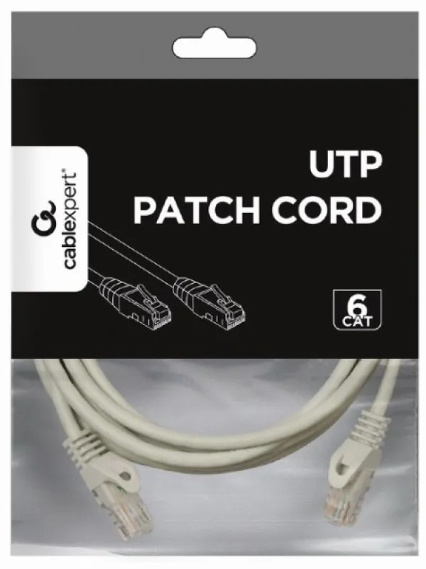 PP6U-CU-3M Gembird Mrezni kabl CAT6 BAKARNI UTP Patch cord 3m grey