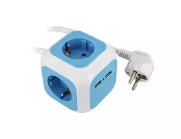 Produzni kabal COMMEL kocka 1.4m 4 utičnice 2 usb-a