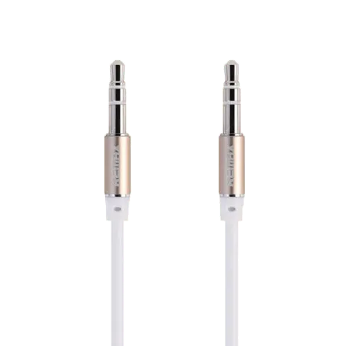 REMAX AUX audio kabl kabl 3.5mm 3-pina L100 1m (Beli)  3.5 mm 3-pina 3.5 mm 3-pina m/m Bela