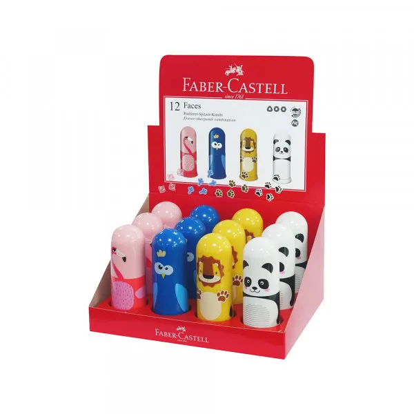 Rezač sa gumicom Faber Castell  Faces (1/12) 583513